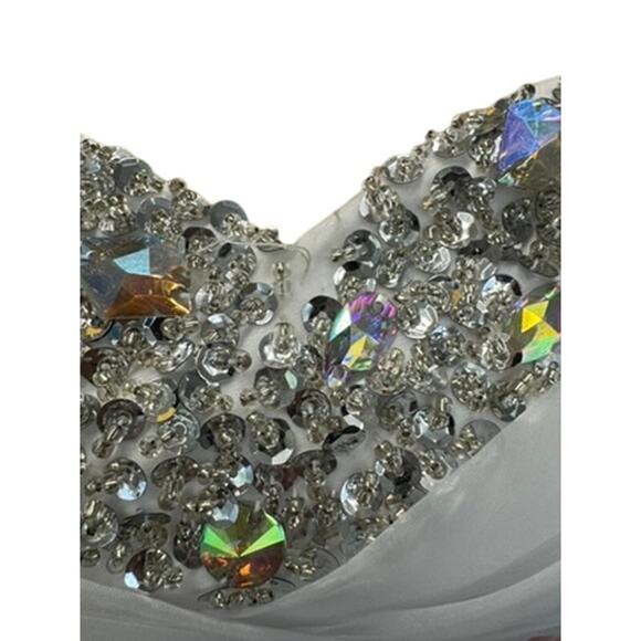 "NO TAG" Tutu Mini Bedazzled Dress SZ S? Y2kHoco Fairycore Loose Beads See Image - Picture 4 of 15